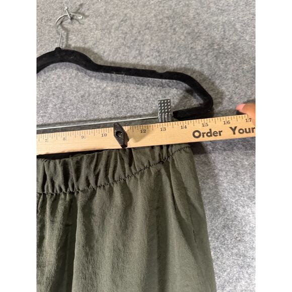 H&M Pants Women 6 Green Pull On Straight Relaxed‎ Stretch Vacation Summer Resort - Picture 3 of 8